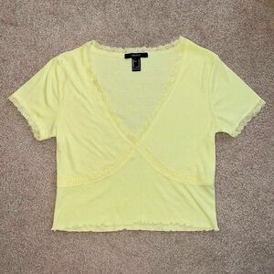 Forever 21 Lace Trim Tee